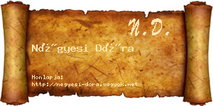 Négyesi Dóra névjegykártya